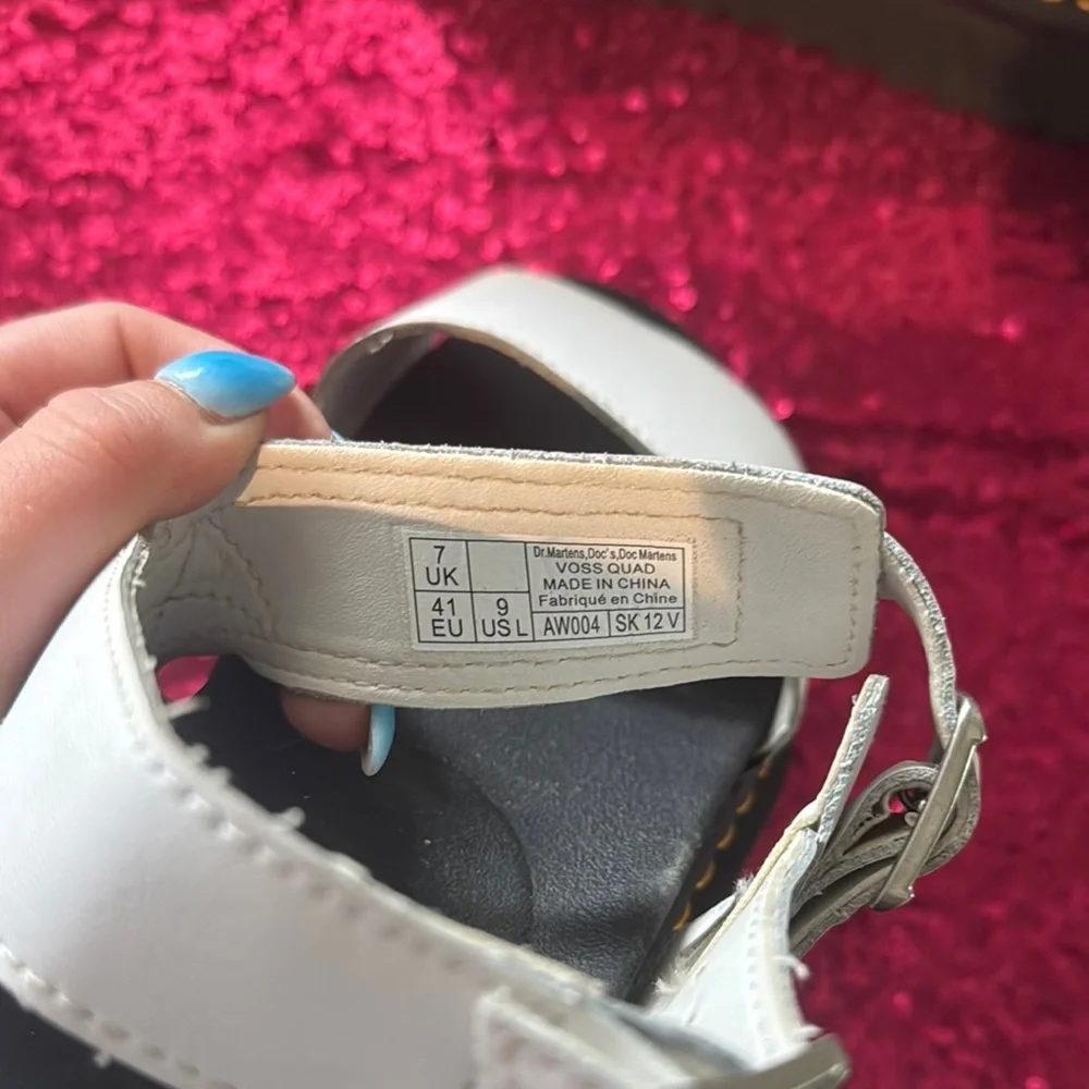 Dr. Martens Black and White Platform Sandals - Picture 5 of 8